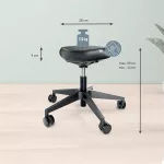 Munkaszék, görgős, ergonomikus, LEITZ "Ergo Comfort", sötétszürke