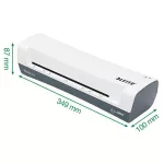 Lamináló készlet, A4, 80-125 mikron, LEITZ "iLam Home 4-in-1", fehér