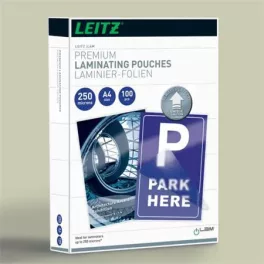   Meleglamináló fólia, 250 mikron, A4, fényes, UDT technológiával, LEITZ "iLam"