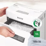 Iratmegsemmisítő, konfetti, 6 lap, LEITZ "IQ Protect 6X"