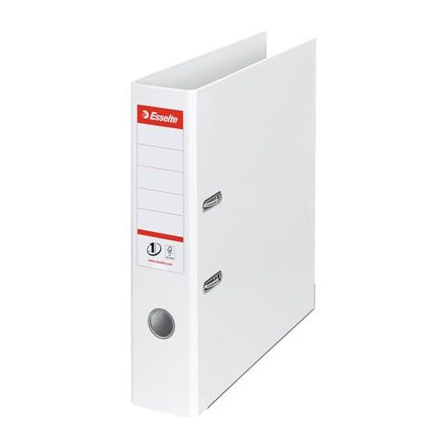 Iratrendező, 75 mm, A4, PP, élvédő sínnel, ESSELTE "Standard", Vivida fehér