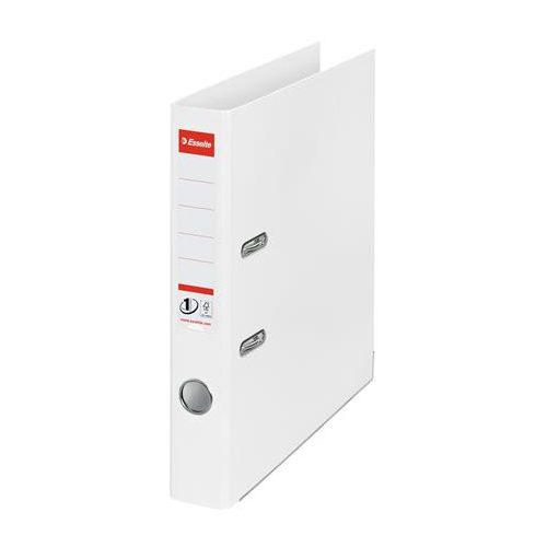 Iratrendező, 50 mm, A4, PP, élvédő sínnel, ESSELTE "Standard", Vivida fehér