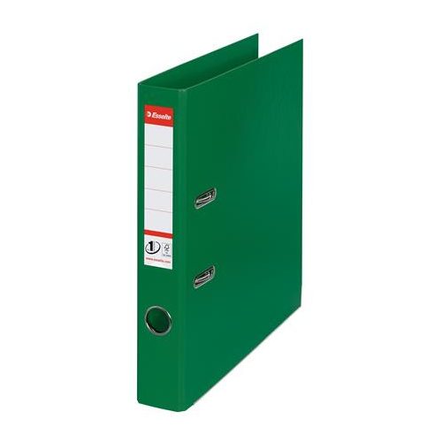 Iratrendező, 50 mm, A4, PP, élvédő sínnel, ESSELTE "Standard", zöld