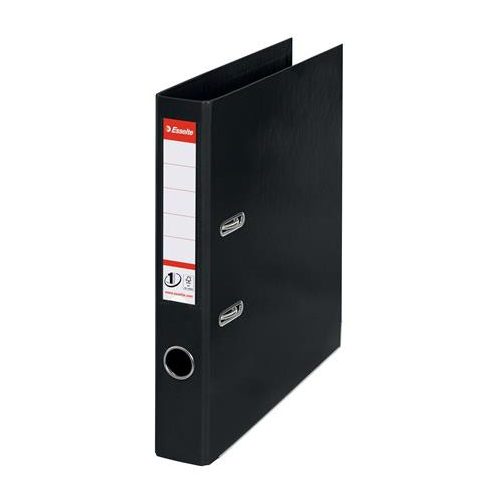 Iratrendező, 50 mm, A4, PP, élvédő sínnel, ESSELTE "Standard", Vivida fekete