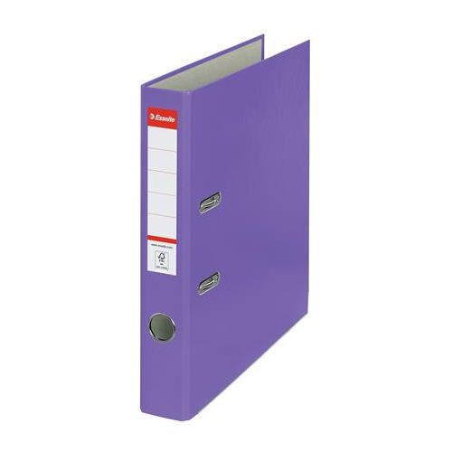 Iratrendező, 50 mm, A4, PP/karton, élvédő sínnel, ESSELTE "Economy", lila