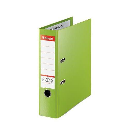 Iratrendező, 80 mm, A4, PP, élvédő sínnel, ESSELTE "Standard Plus", Vivida zöld