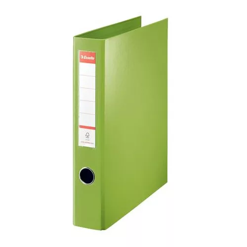 Gyűrűs könyv, 4 gyűrű, D alakú, 60 mm, A4 maxi, PP, ESSELTE "Jumbo Vivida", zöld