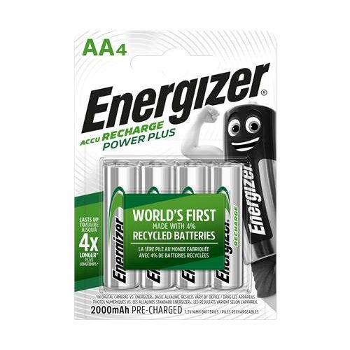 Tölthető elem, AA ceruza, 4x2000 mAh, ENERGIZER "Power Plus"