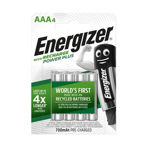 Tölthető elem, AAA mikro, 4x700 mAh, ENERGIZER "Power Plus"