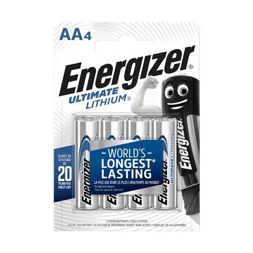 Elem, AA ceruza, 4 db, Lítium, ENERGIZER "Ultimate Lithium"