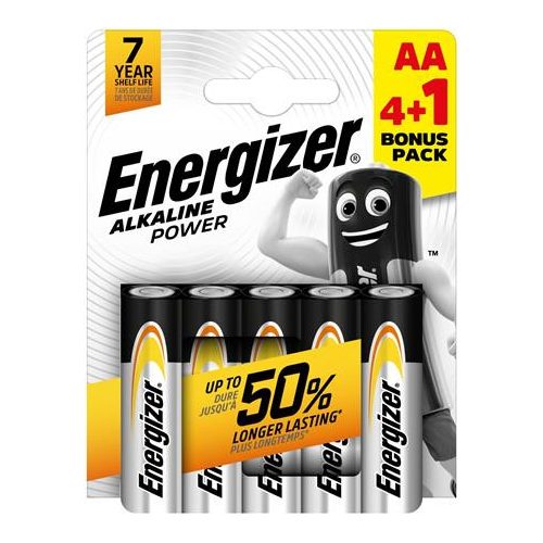 Elem, AA ceruza, 4+1 db, ENERGIZER "Alkaline Power"