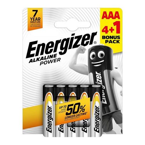 Elem, AAA mikro, 4+1 db, ENERGIZER "Alkaline Power"