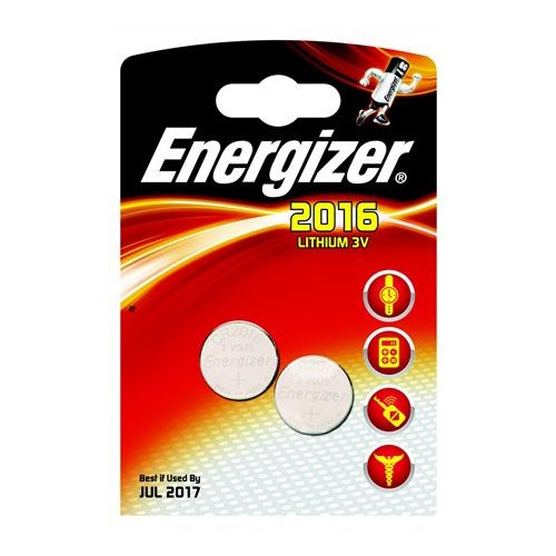 Gombelem, CR2016, 2 db, ENERGIZER