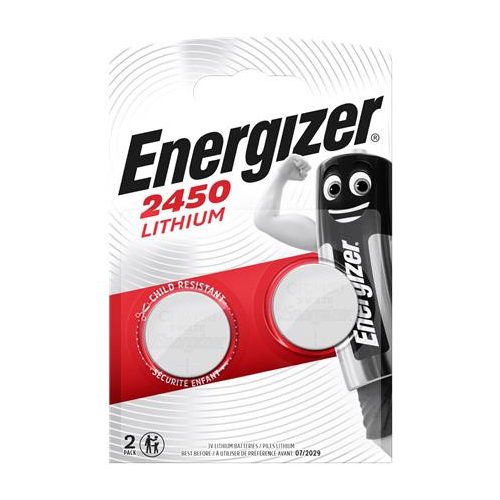 Gombelem, líthium, CR2450, 2 db, ENERGIZER
