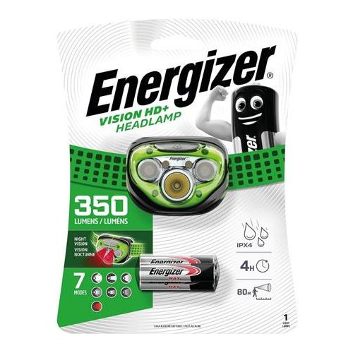 Fejlámpa, 3 LED, 3xAAA, ENERGIZER "Headlight Vision HD Plus"