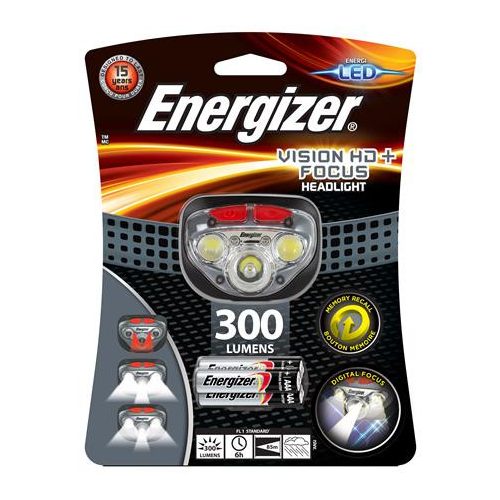 Fejlámpa, 3 LED, 3xAAA, ENERGIZER "Headlight Vision HD Focus"