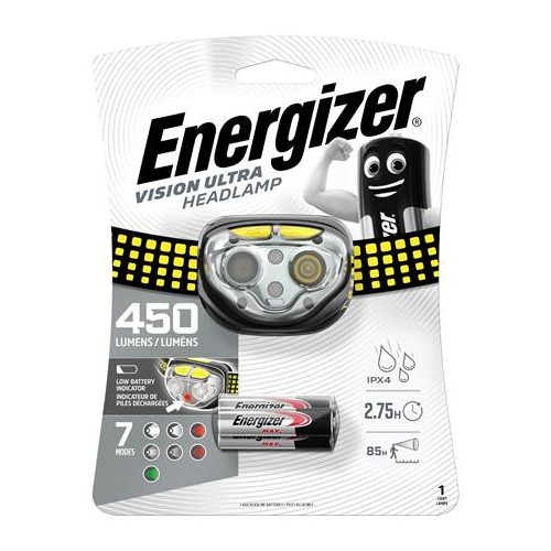 Fejlámpa, 4 LED, 3xAAA, ENERGIZER "Vision Ultra"