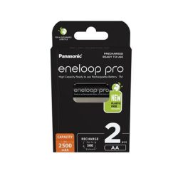   Tölthető elem, AA ceruza, 2x2500 mAh Ni-MH, PANASONIC "Eneloop Pro"