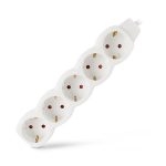 Elosztósor, 5 aljzat, 3 m, ENTAC, fehér