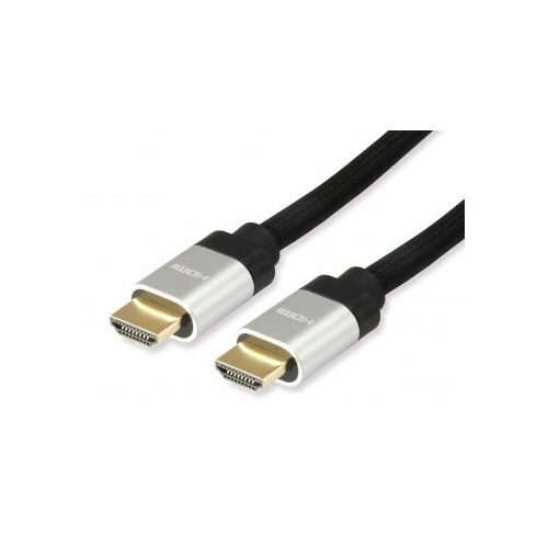 HDMI 2.1 kábel, 8K/60Hz, Ultra High Speed, aranyozott, 2 m, EQUIP
