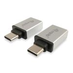 Adapter, USB-C-USB-A átalakító, 2 db, EQUIP