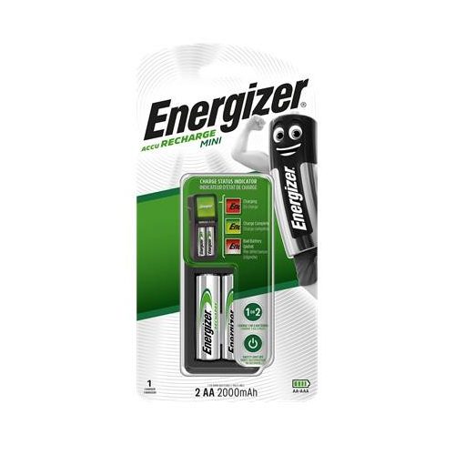 Elemtöltő, AA ceruza/AAA mikro, 2x2000mAh, ENERGIZER "Mini"