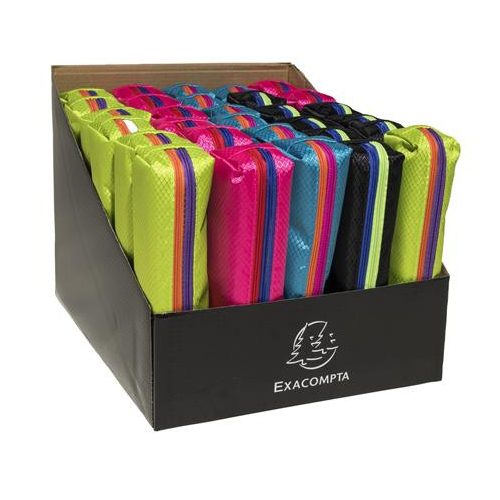 Tolltartó, cipzáras, EXACOMPTA "Tricolor", vegyes színek