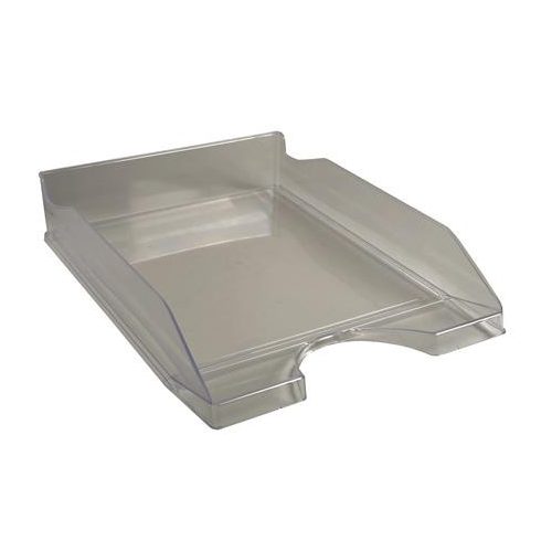 Irattálca, műanyag, A4, EXACOMPTA "Office", áttetsző szürke