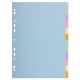 Regiszter, karton, A4, 12 részes, EXACOMPTA, pasztell színek