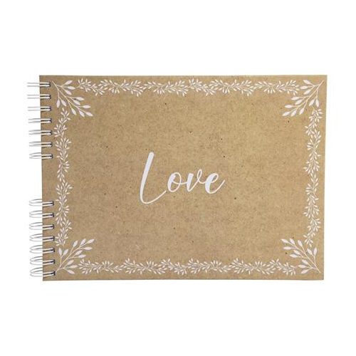 Fotóalbum, spirál, 32x22 cm, 25 lap, EXACOMPTA "KRAFT", mintás