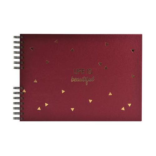 Fotóalbum, spirál, 32x22 cm, 25 lap, EXACOMPTA "Life", piros