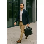 Notebook táska, 16", bőr, EXACOMPTA "Urban", fekete