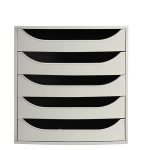 Irattároló, műanyag, 5 fiókos, EXACOMPTA "Ecobox Office", szürke