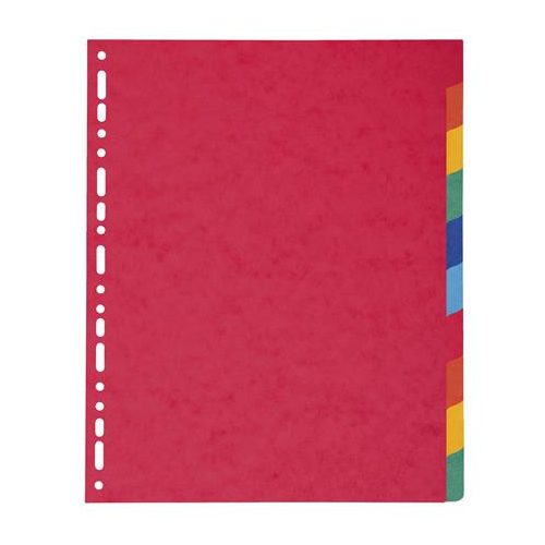 Regiszter, karton, A4+, 10 részes, EXACOMPTA, színes