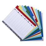 Regiszter, műanyag, A4+, 1-12, EXACOMPTA, színes