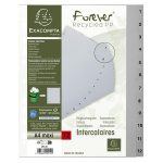 Regiszter, műanyag, A4+, 1-12, EXACOMPTA, szürke