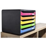 Irattároló, műanyag, 5 fiókos, EXACOMPTA "Big-Box Plus Horizon Iderama"