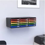 Irattároló, műanyag, 5 fiókos, EXACOMPTA "Big-Box Plus Blackoffice Iderama"