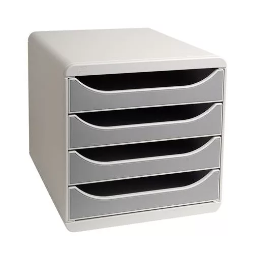 Irattároló, műanyag, 4 fiókos, EXACOMPTA "Big-Box Office", szürke