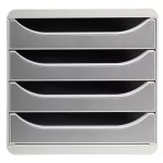 Irattároló, műanyag, 4 fiókos, EXACOMPTA "Big-Box Office", szürke