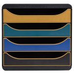 Irattároló, műanyag, 4 fiókos, EXACOMPTA "Big-Box Neo Deco"