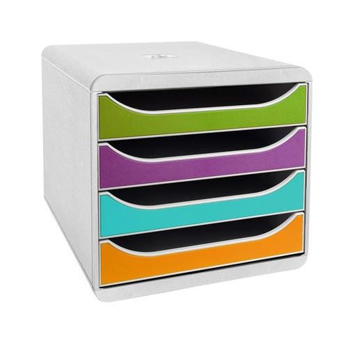 Irattároló, műanyag, 4 fiókos, EXACOMPTA "Big-Box Pop'NCo"