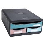 Irattároló, műanyag, 3 fiókos, EXACOMPTA "Smallbox Skandi", színes