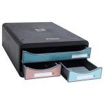 Irattároló, műanyag, 3 fiókos, EXACOMPTA "Smallbox Skandi", színes