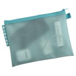 Rendszerező tasak, cipzáras, hálós, A5, EXACOMPTA "Chromaline Pastel", vegyes színek