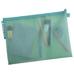 Rendszerező tasak, cipzáras, hálós, A4, EXACOMPTA "Chromaline Pastel", vegyes színek