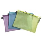 Rendszerező tasak, cipzáras, hálós, A4, EXACOMPTA "Pop'NCo", vegyes