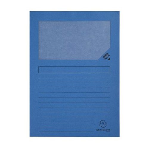 Mappa, ablakos, karton, EXACOMPTA "Forever®", fényes kék