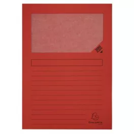  Mappa, ablakos, karton, EXACOMPTA "Forever®", piros