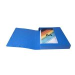 Gumis mappa, karton, A4, 40 mm, EXACOMPTA, kék